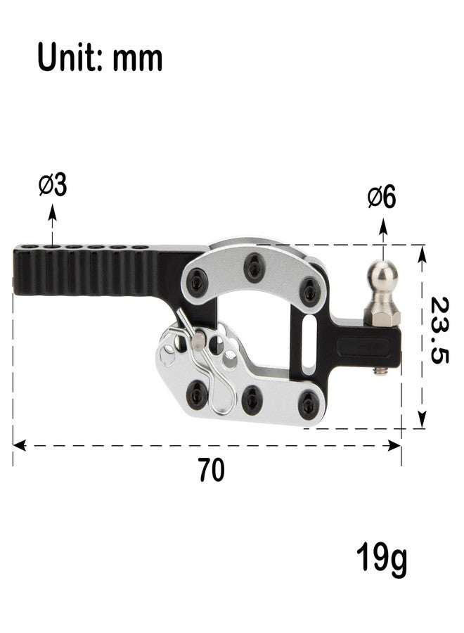 MEUS RACING ملحقات سيارات التحكم عن بعد من MEUS RACING بمقياس 1/10، وصلة سحب مقطورة، وصلة سحب قابلة للطي لسيارات Axial SCX10 و Traxxas TRX4 - Image 2